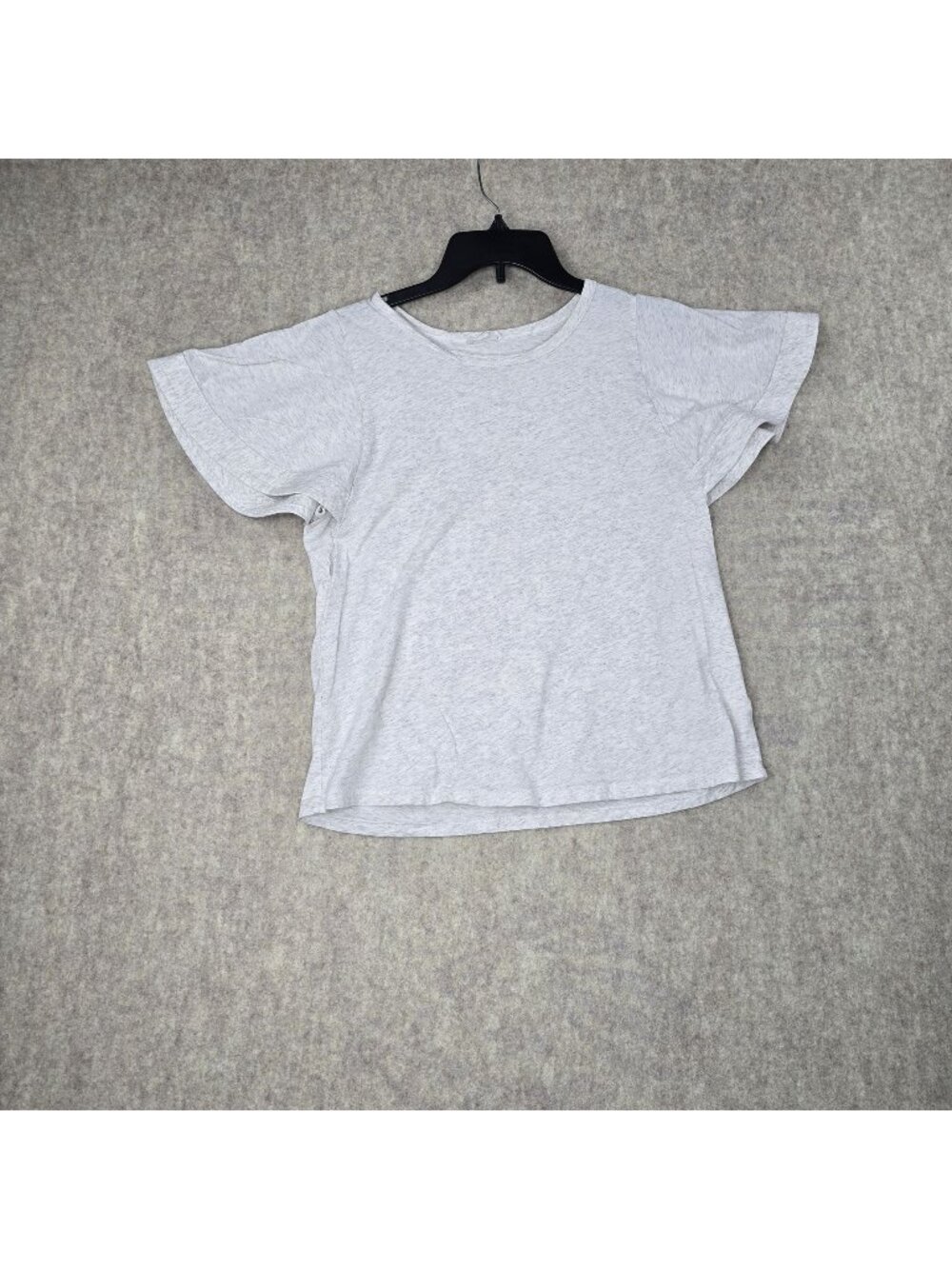 A Loves A Womens Grey Short Sleeve Cotton Top L